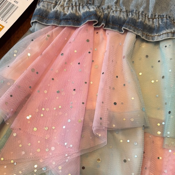 Denim and Pastel Layered Dress - Picture 15 of 15